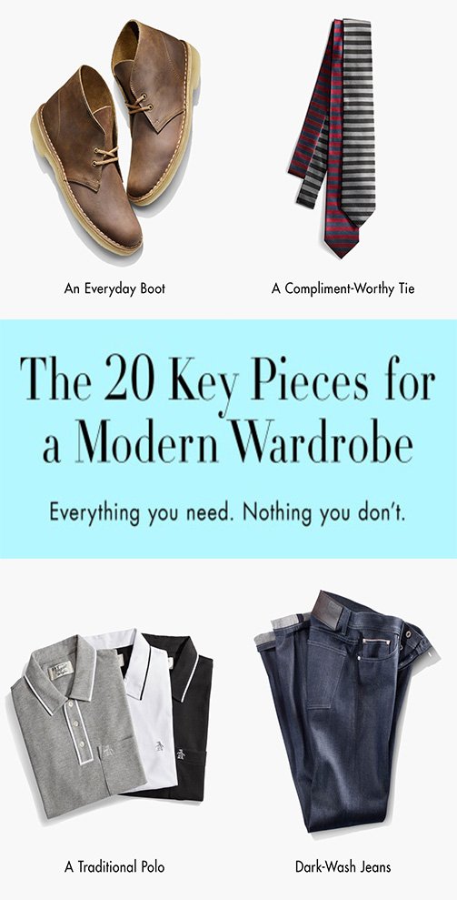 The 20 Key Pieces for a Modern Wardrobe - Everything you need. Nothing you don't