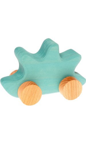 Grimm's Baby's First Moving Animal - Classic Wooden European Push Toy, Hedgehog