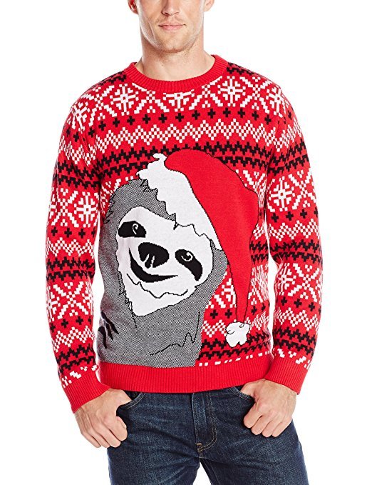 Alex Stevens Men's Slothy Christmas Ugly Christmas Sweater
