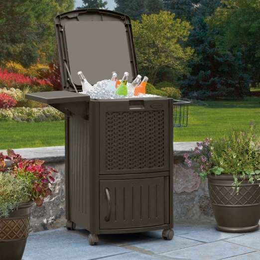 Suncast Cooler Station with Cabinet