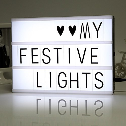 Free Combination Cinematic Light Box with Letters and LED Light