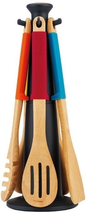 Joseph Joseph 6-Piece Multi-Bright Kitchen Utensil Set with Storage Carousel and Elevate