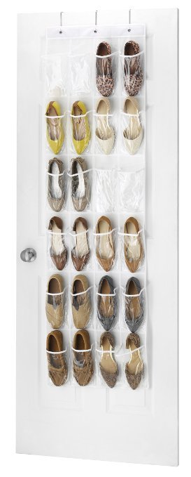 Whitmor Crystal Clear Over The Door Shoe Organizer