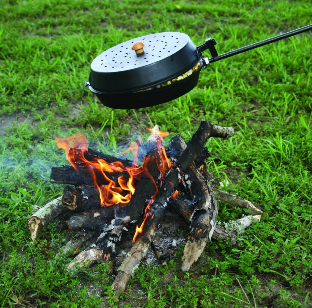 Texsport Non-Stick Popcorn Popper for Campfire Fire pit Cooking