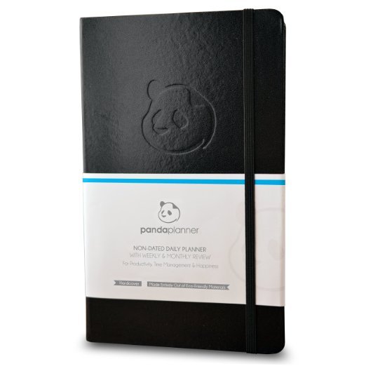 Panda Planner - Best Daily Calendar and Gratitude Journal to Increase Productivity, Time Management & Happiness - Hardcover, Non Dated Day - 1 Year Guarantee 