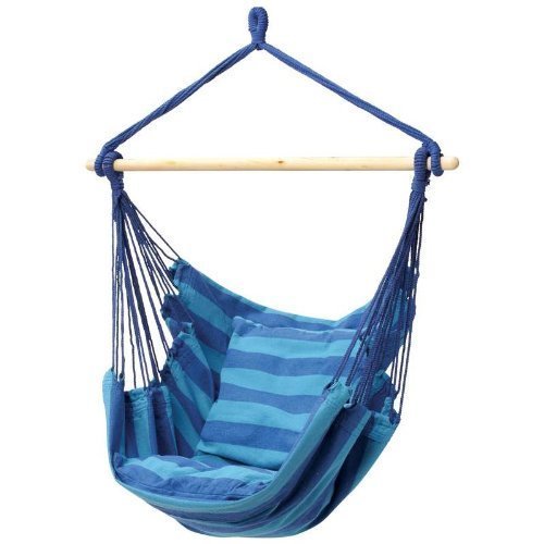 Swing Hanging Hammock Chair With Two Cushions