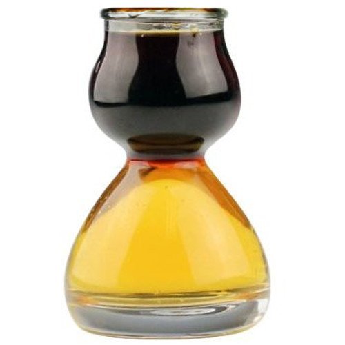 Quaffer Double Bubble Layered Shot Glass Plus Recipe Card Glass Clear