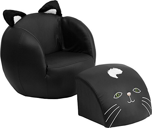 Flash Furniture Kids Cat Chair and Footstool