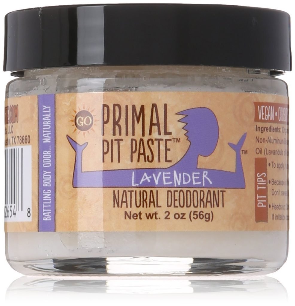 Primal Pit Paste Deodorant, 100% Natural, Aluminum, Paraben Free, No Added Fragrances, Lavender