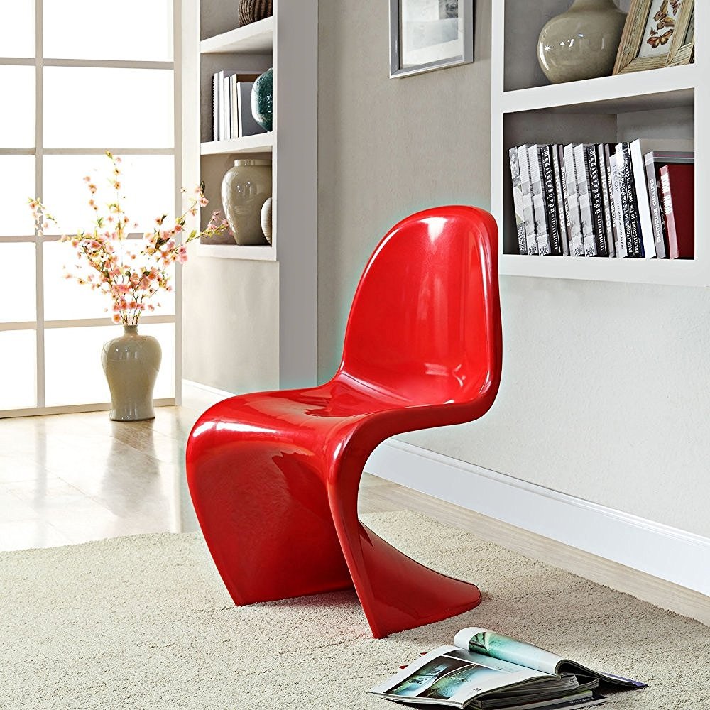 Modway Slither Dining Side Chair, Red
