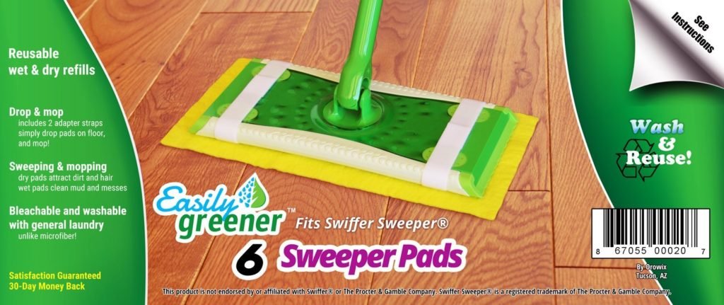 Swiffer Sweeper Reusable Refills, Washable Wet and Dry Mop Pads