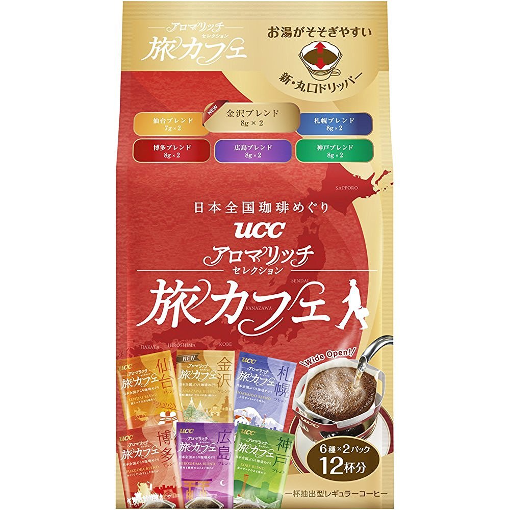 UCC Aroma Rich Selection Single Serve Hand Drip Coffee 12 Count