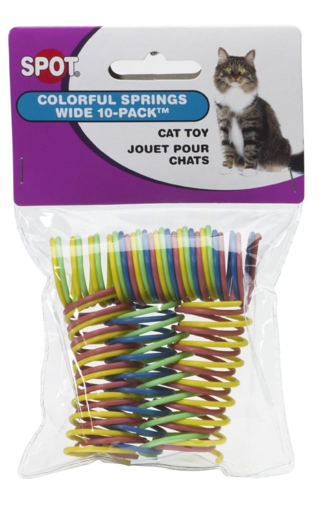 Ethical Pet Wide Durable Heavy Gauge Plastic Colorful Springs Cat Toy