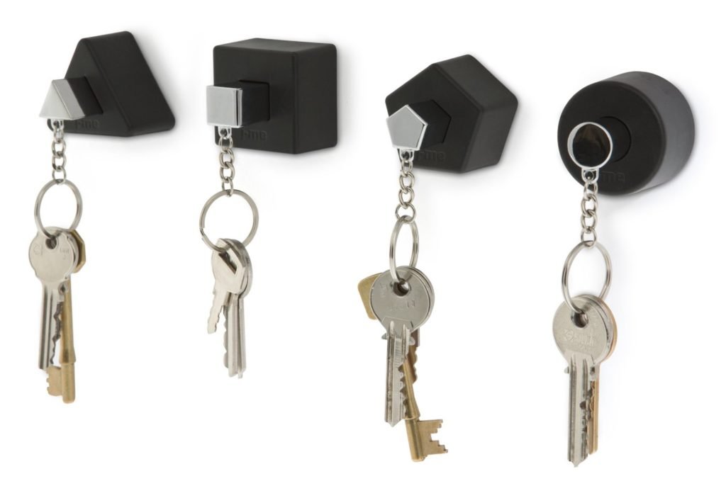 j-me Shapes Key Holders - 4 Different Shaped Key Holders and Key Rings