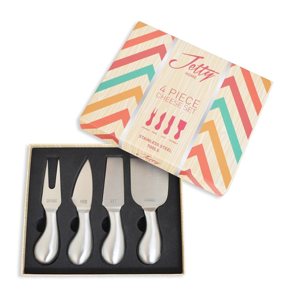 Jetty Home Cheese Knives with Engraved Labels Gift Set