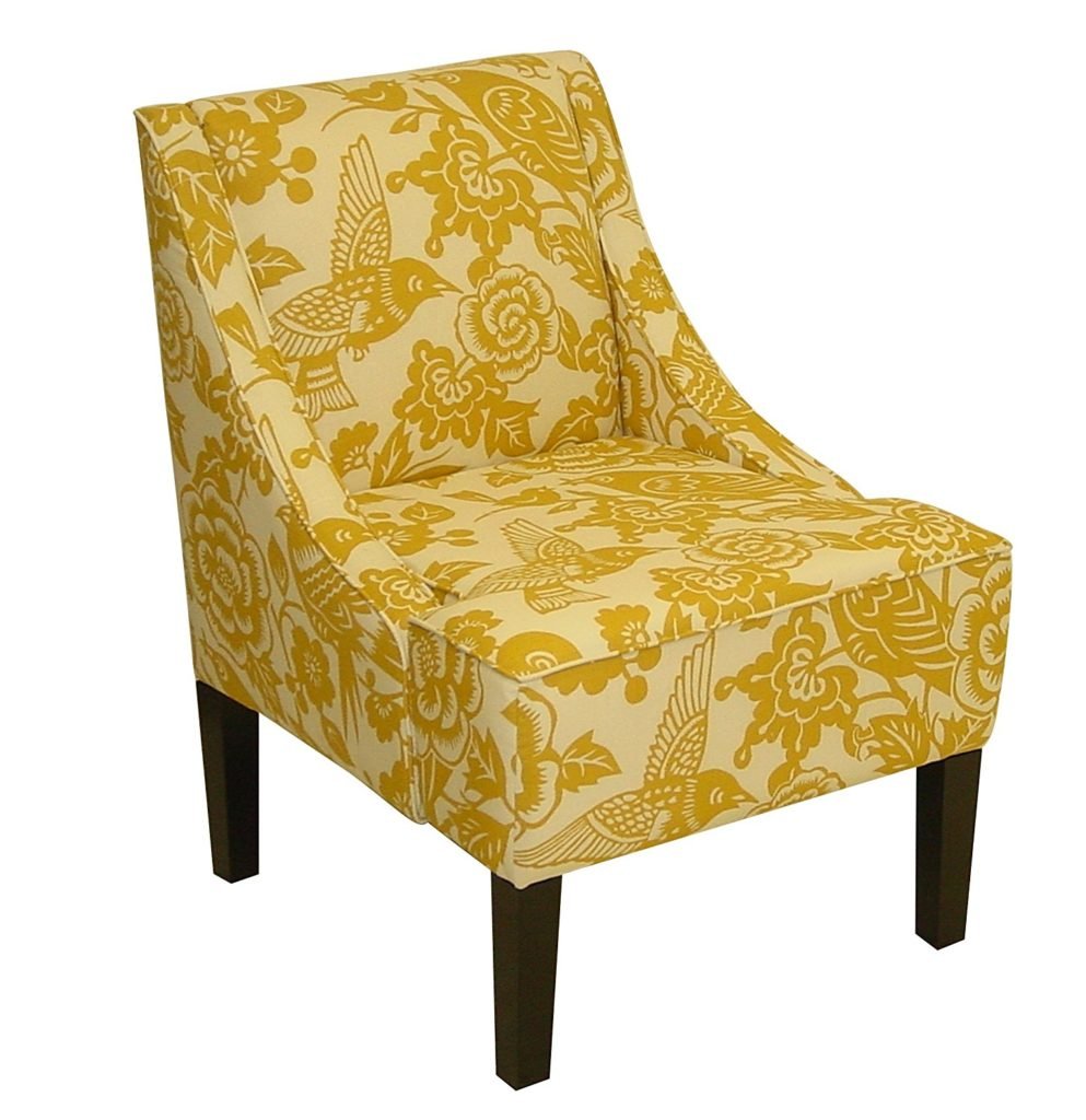 Skyline Furniture Swoop Arm Chair in Canary Maize