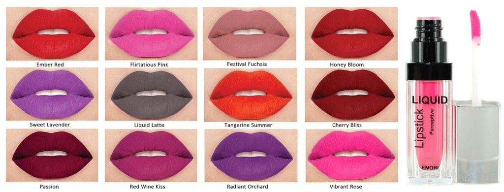 12 Matte Finish Pigment Lip Gloss set - Professional Grade (Liquid Lipstick)