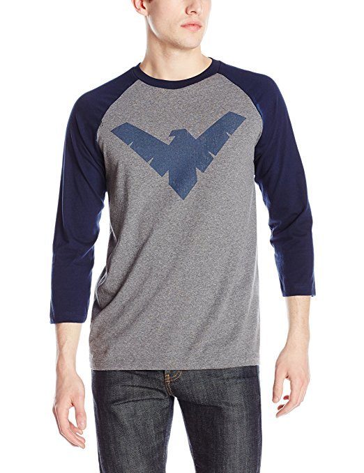 DC Comics Men's Basic Night Wing Shirt