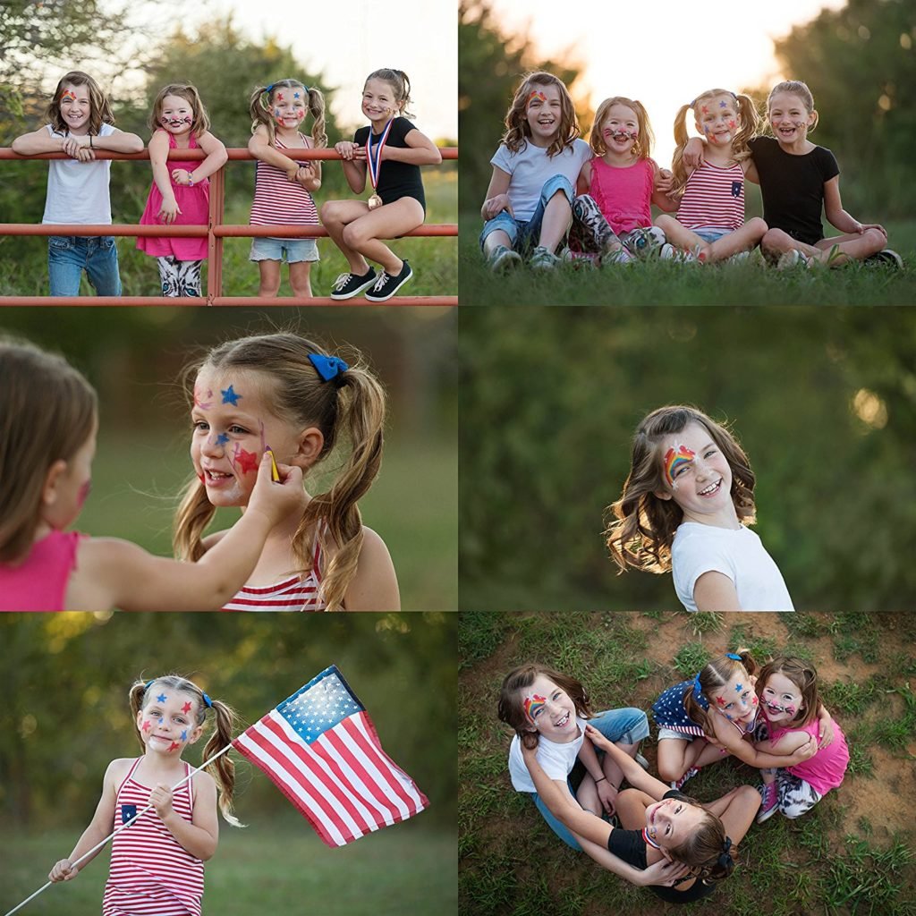 Dress Up America 12 Color Face Paint Safe & Non-Toxic Face and Body Crayons