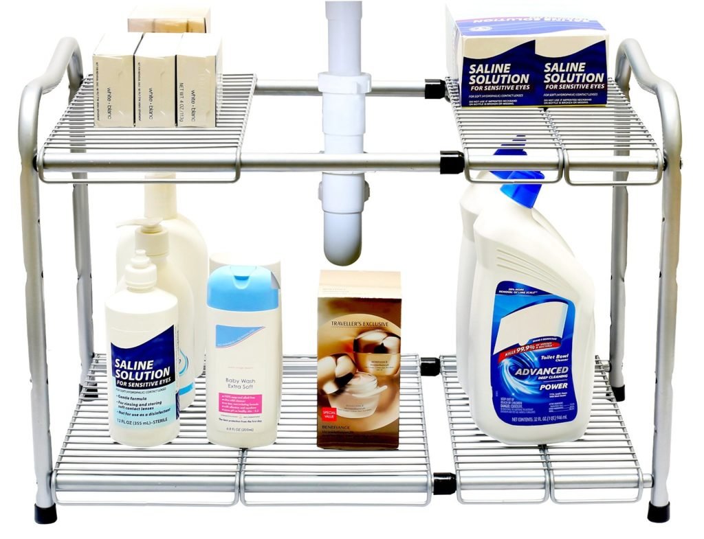 DecoBros Under Sink 2 Tier Expandable Shelf Organizer